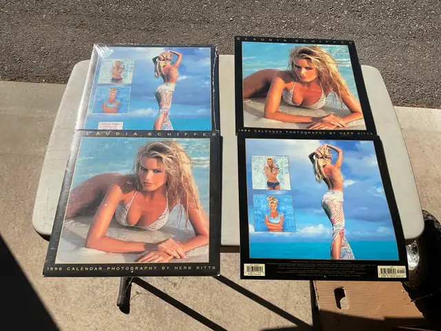 POUR COLLECTION 4 CALENDRIERS NEUFS DE CLAUDIA  SCHIFFER DE 1996