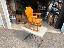 VINTAGE : SUPERBE CHAISE BERÇANTE POUR ENFANT AVEC MUSIQUE - Photo 5