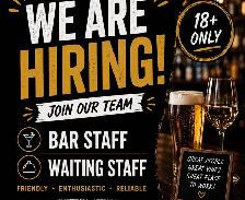 Hiring PT/FT bar staff