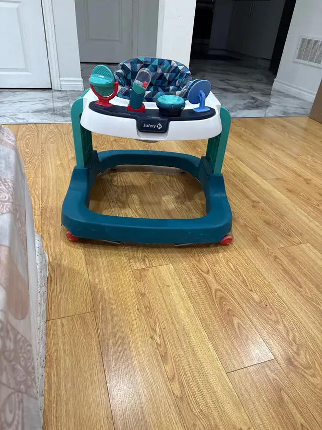 baby walker , car seat , high chair and 75 inch tv Samsung