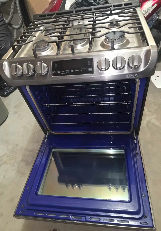 premium LG 30-inch slide-in gas stove