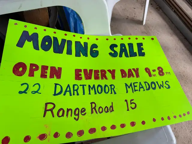 Moving Garage Sale