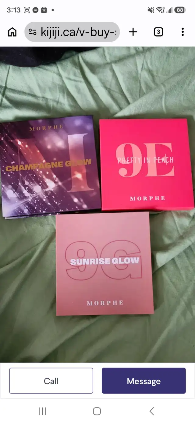 Excellent New condition and Good condition Morphe mini Palletes