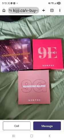 Excellent New condition and Good condition Morphe mini Palletes