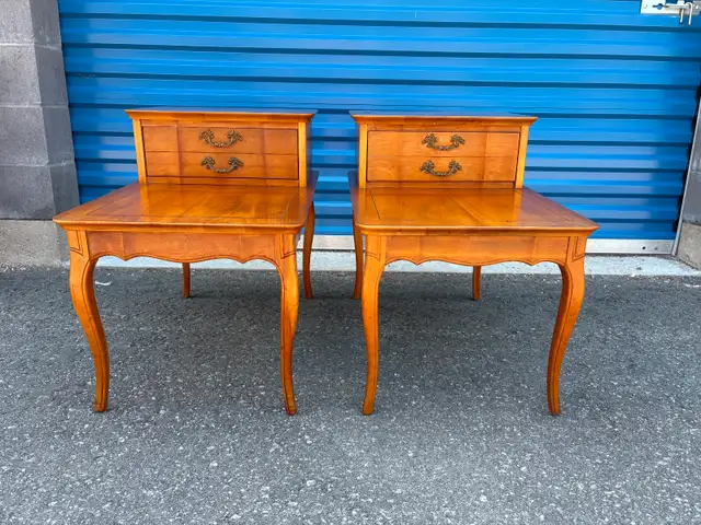 Matching Solid Wood Side Tables