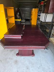 Solid Dark Wood Dining Table with 6 Chairs - Photo 4