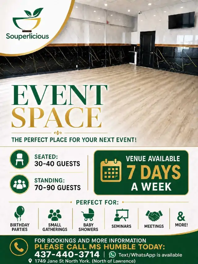 Souperlicious Event Space For RENT