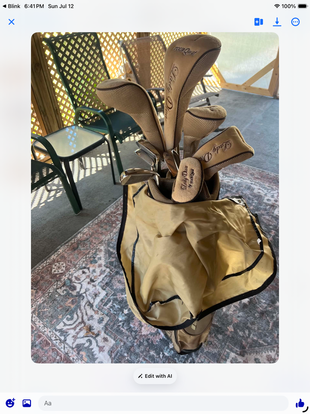 Ladies Left Handed Golf Clubs with bag