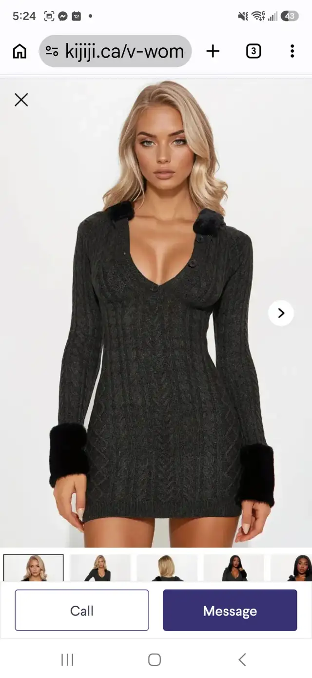 Brand NEW Fashion Nova Fur Sweater Fits Size XL to 2X