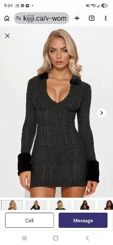 Brand NEW Fashion Nova Fur Sweater Fits Size XL to 2X