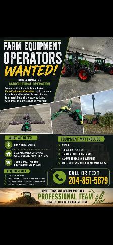Equipment operators and truck drivers wanted