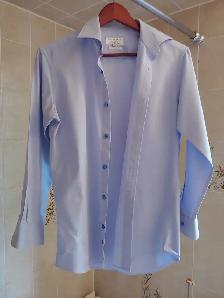 Countess Mara Blue Slim Fit Dress Shirt - Photo 3