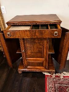 Antique Walnut Liquor Cabinet - Photo 4