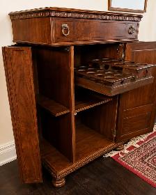 Antique Walnut Liquor Cabinet - Photo 5