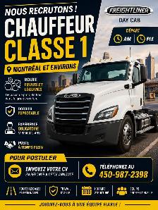 CHAUFFEUR CLASSE 1 RECHERCHÉ