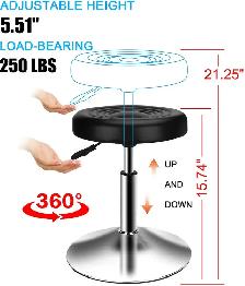 PenghaiYunfei Modern Bar Stool PU Leather, Adjustable - Photo 3