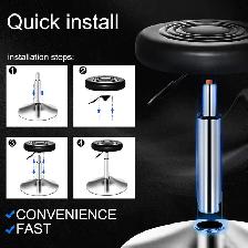 PenghaiYunfei Modern Bar Stool PU Leather, Adjustable - Photo 4