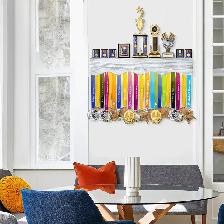LAVIEVERT Medal Hanger Display with LED Lights, Wall-Mounted - Photo 2