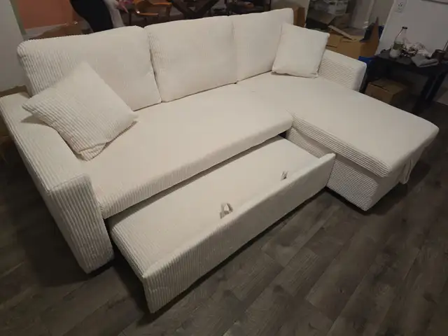 Hot sale on stylish 3  seater corduroy pull  out sofa bed