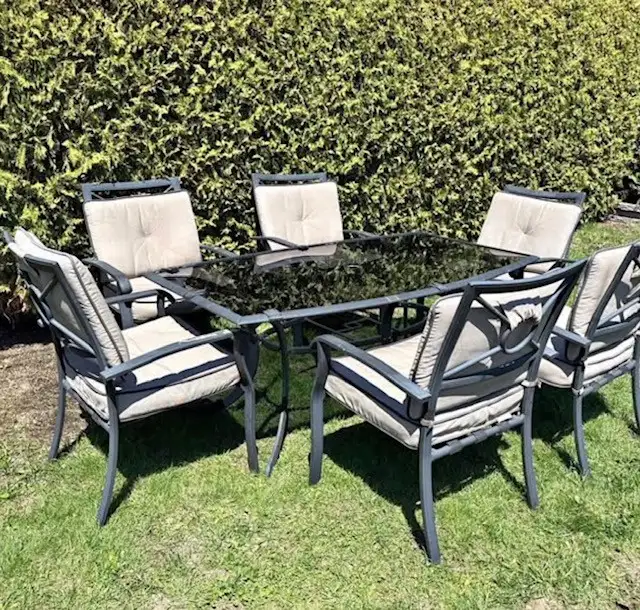 Set de patio extérieur 6 chaises