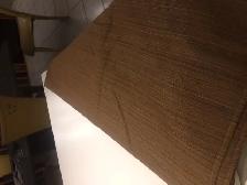 GRANDE NAPPE NEUVE BRUNE RAYÉE ÉPAISSE 58'x102' POLYESTER $15.00