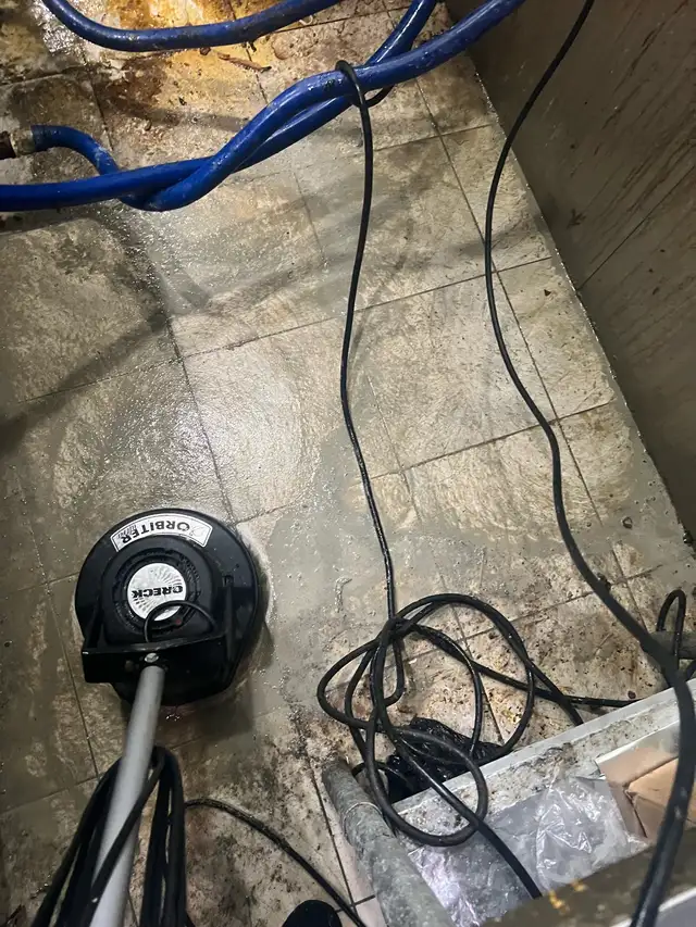 Restaurant Kitchen Floor and Walls $150