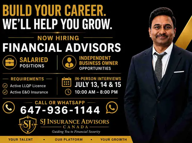 Hiring Financial Advisors- Interviews July 13,14,15