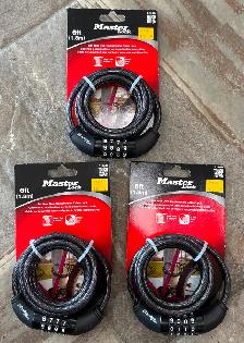NEW Master Lock 6ft Cable Bike Lock ( x3 Available )