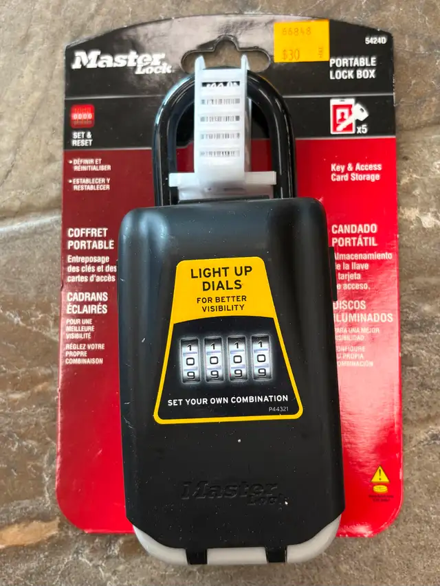 NEW Master Lock Portable Lock Box