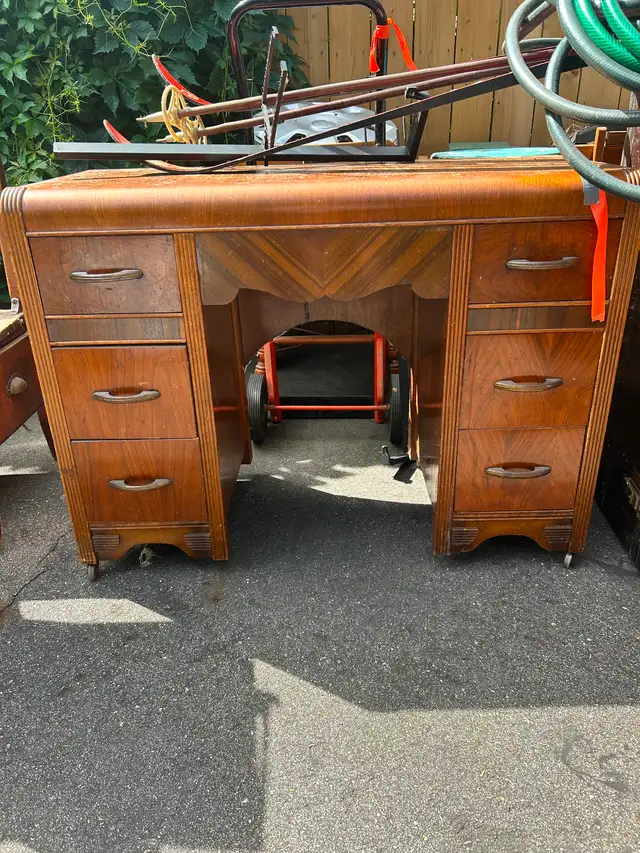 Free antique dresser and mirror.