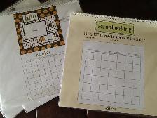Three (3) Large SCRAPBOOKING CALENDARS (UNOPENED)