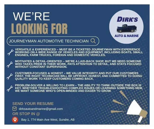 Hiring Journeyman Automotive Technician