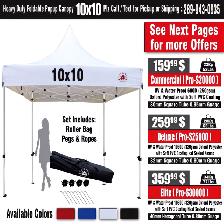 Heavy Duty Pop up Canopy Tent Brand New in Box 8x8, 10x10, 10x15