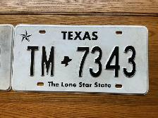 Vintage Movie pair of Plastic (Not Real) Texas licence Plates ! - Photo 3