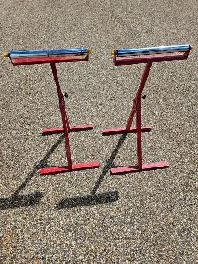 2-Roller Stands, folding, adjustable height, $ 5 Each