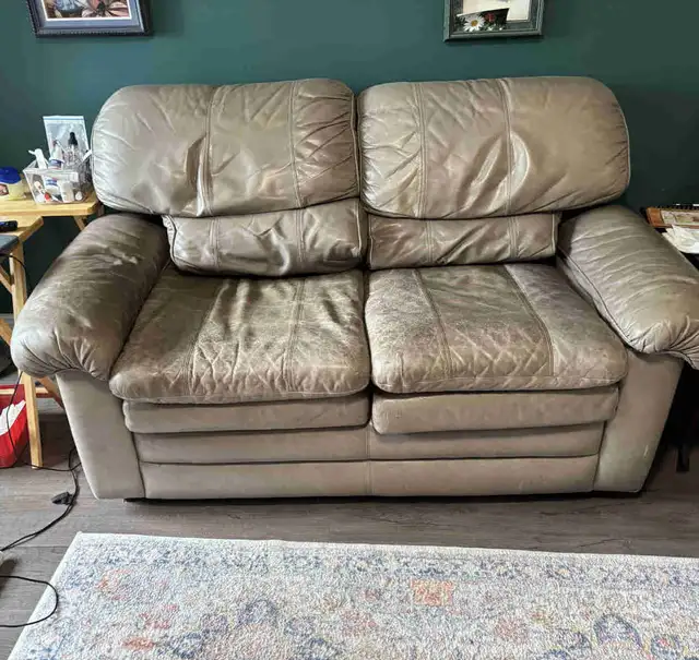 Leather Loveseat