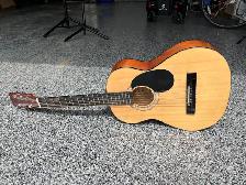 guitar and music sheet stand