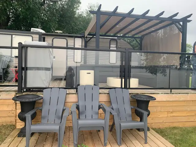 Trailer on the water
