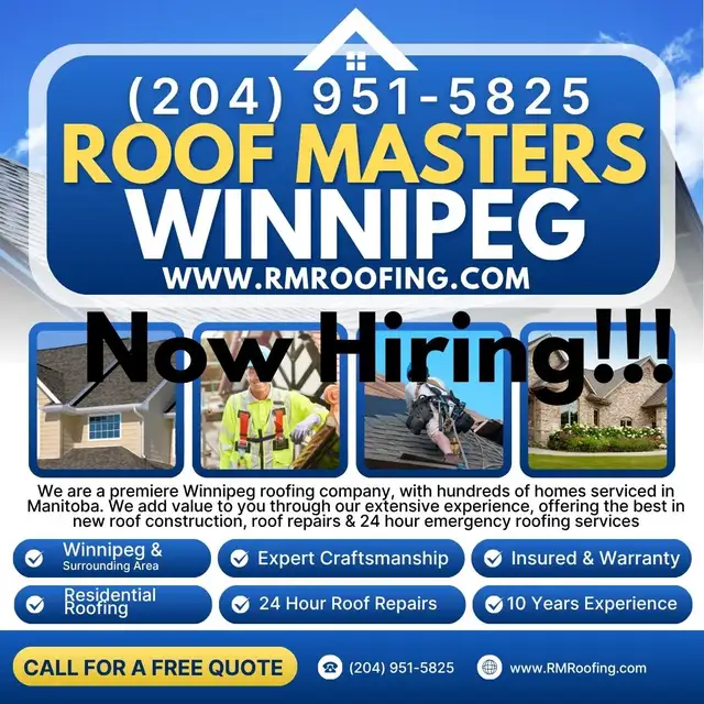 Now Hiring - Roofer, Roofing
