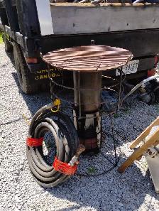 Construction gas heater grill