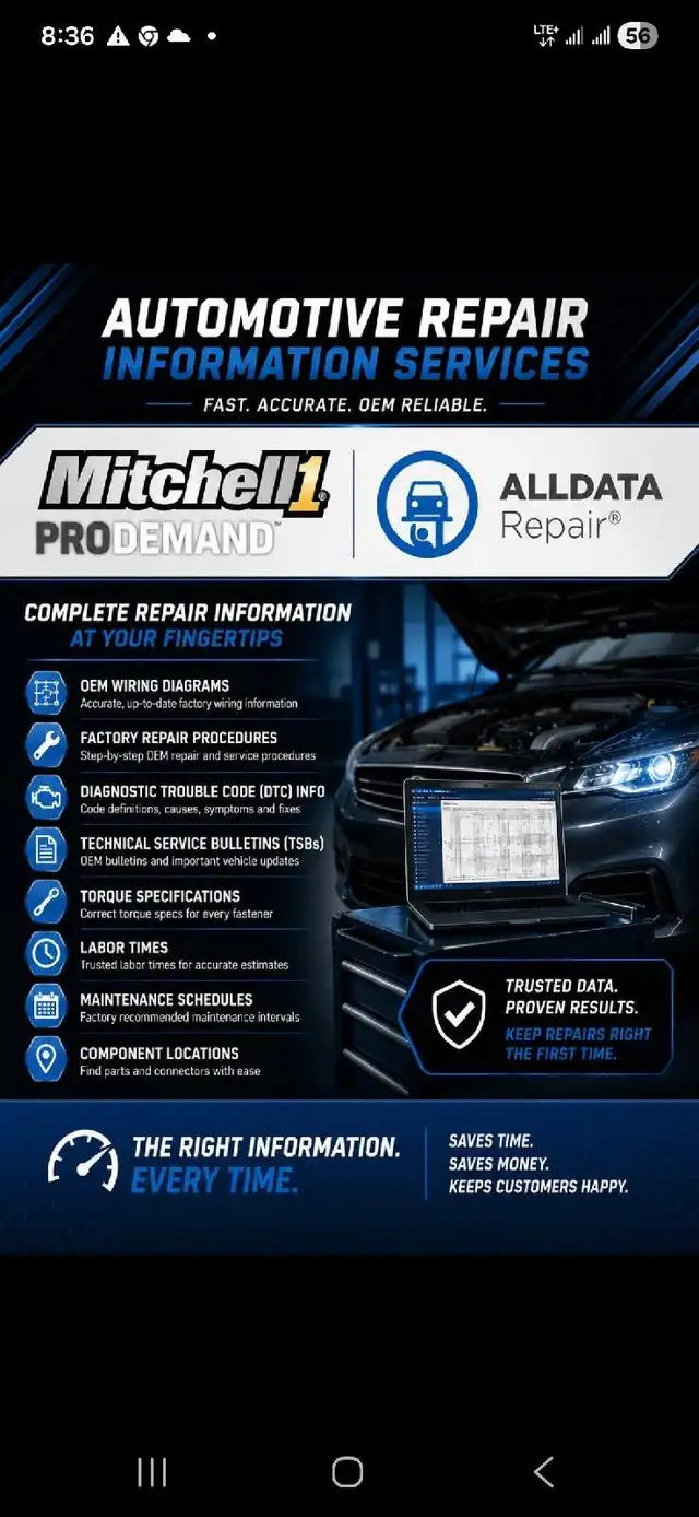 Mitchell prodemand, All data