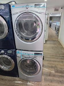 Whirlpool Duet 27' Grey Front-Load Stackable Washer & Dryer Set