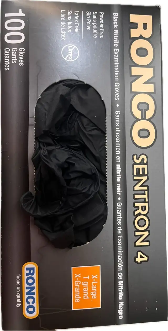Ronco Black Nitrile Gloves