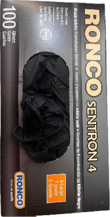 Ronco Black Nitrile Gloves