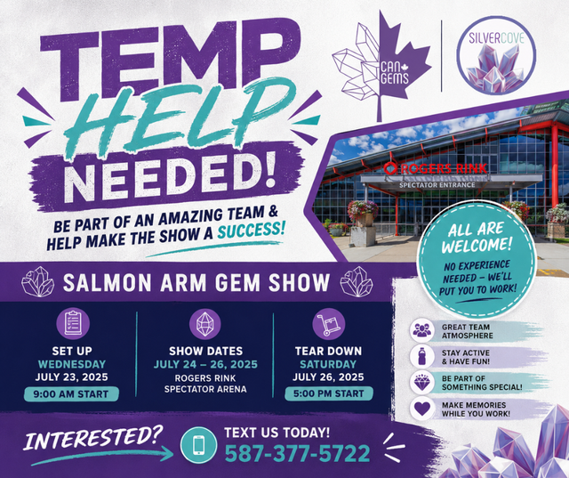 TEMP HELP NEEDED – Salmon Arm Rock N' Gem Show