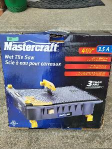 Almost New Mastercraft Wet Tile Saw