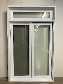 10930JBP Fenêtre Jumelée Battant PVC  3 sect 1 ouvr 44 x 71
