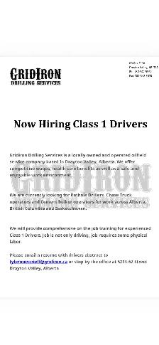 Hiring Class 1 Drivers