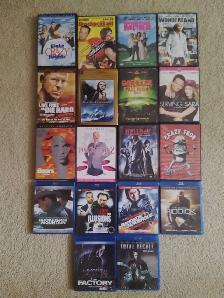 selling 12 DVDs and 6 Blu-ray