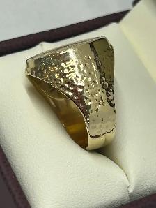 10K  Mexican Dos Pesos Coin Men’s Ring - Photo 4